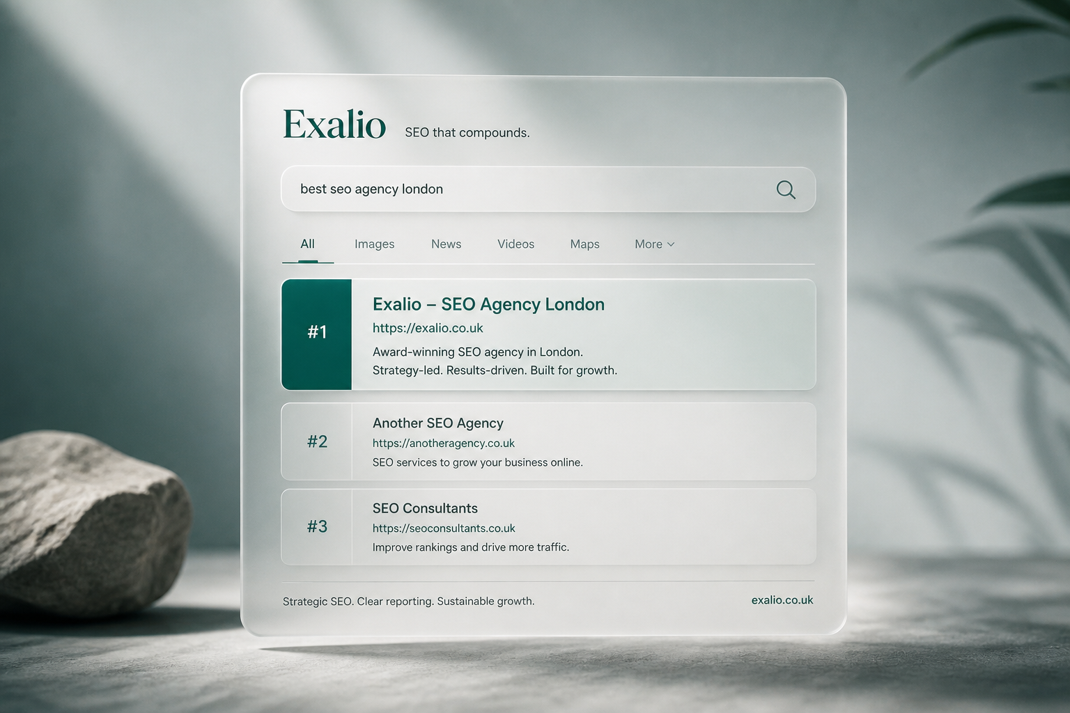 Search visibility concept for Vaultly product launch